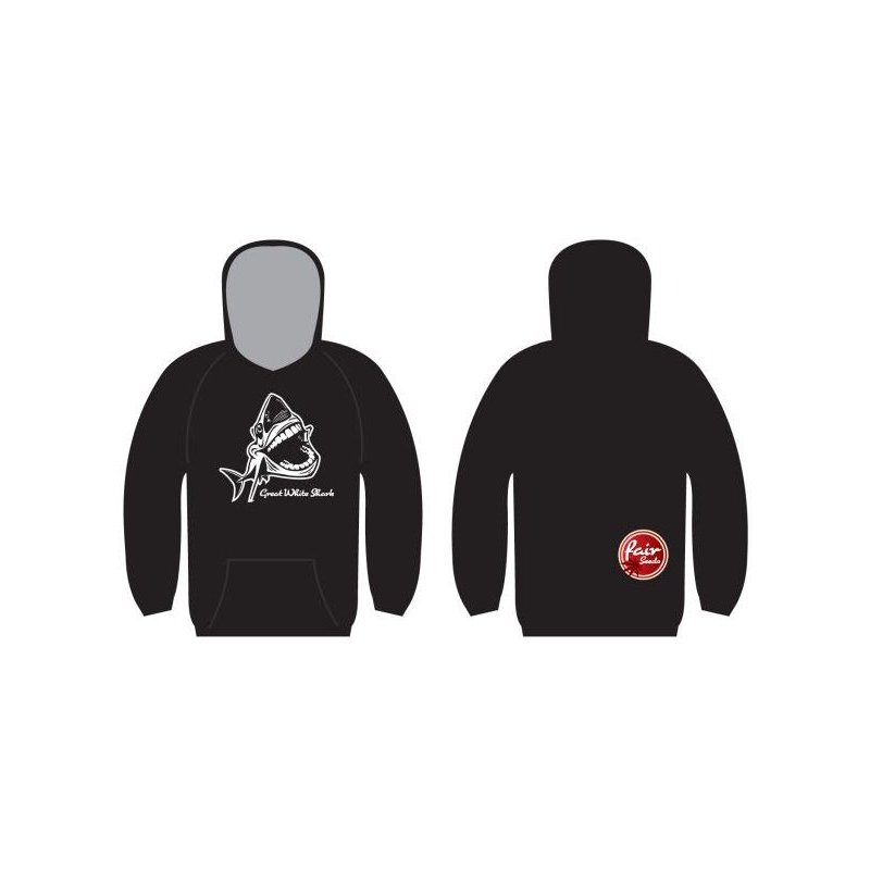 Fair Seeds Great White Shark schwarzes Herren-Sweatshirt