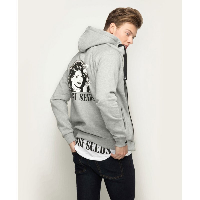 Sensi Seeds Original Full Zip Hoodie grau