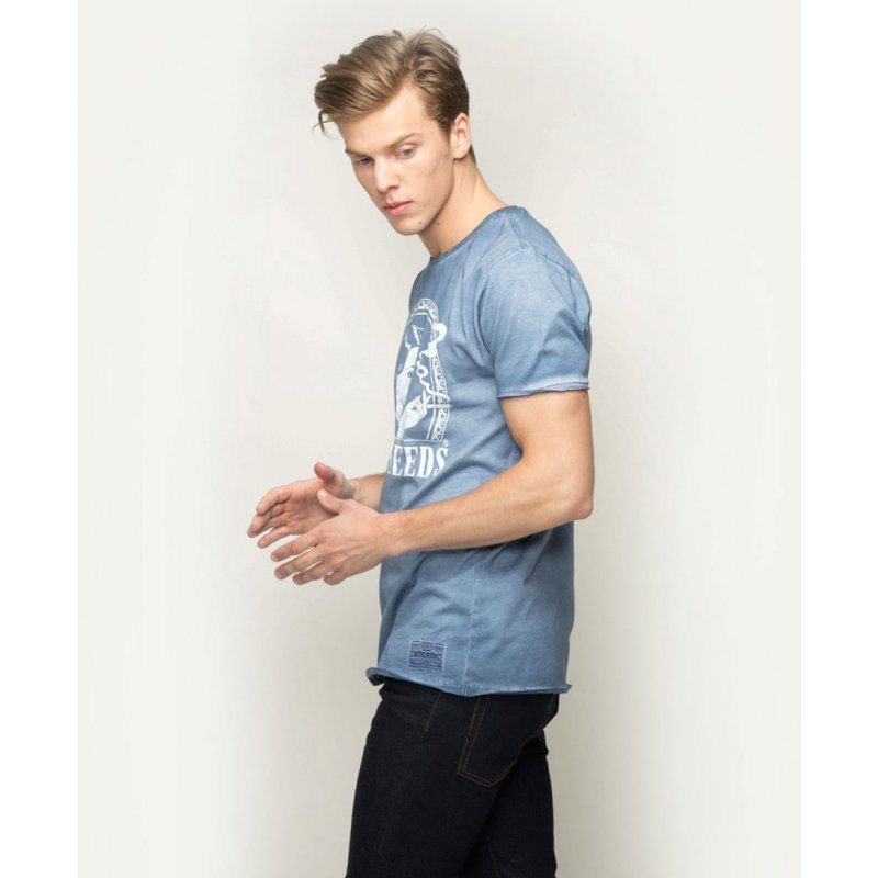 Sensi Seeds Oil Dyed Logo T-Shirt blau