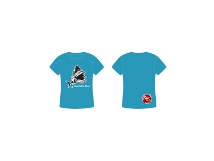 T-Shirt Fair Seeds Great White Shark, blau Herren, M